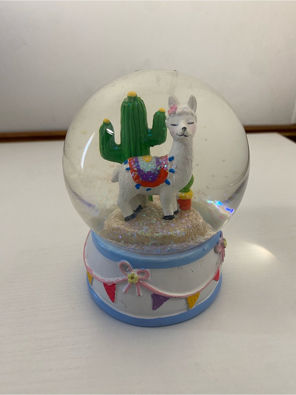 Llama cactus Snow Globe